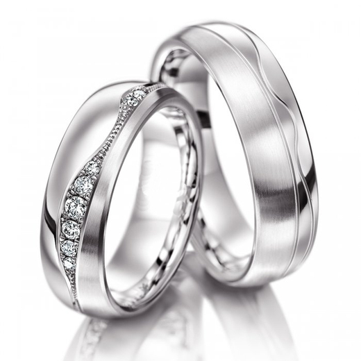 Ocelové snubní prsteny -  003